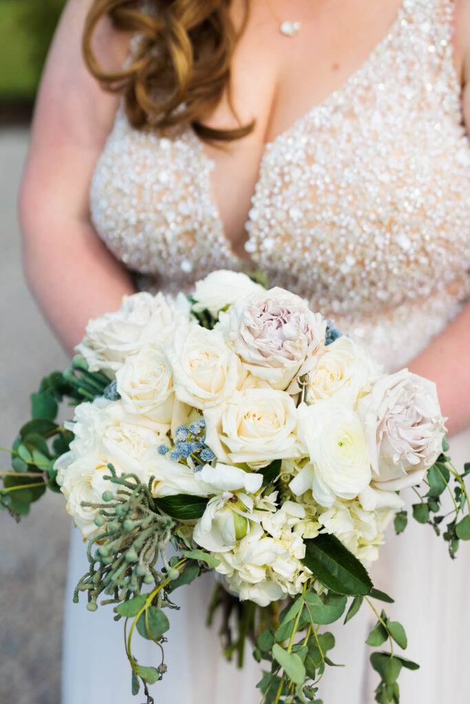 Bridal bouquet at skyroom