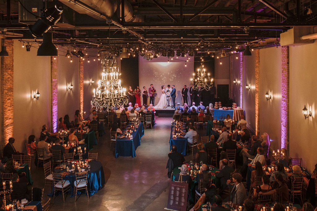 Ceremony space at North Garden Theater wedding venue in St Paul Minnesota