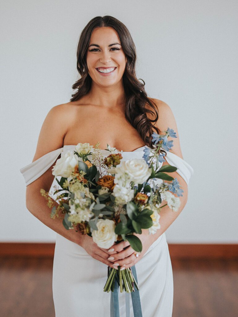Bride at Wexford at Emerald Greens wedding venue in Hastings Minnesota