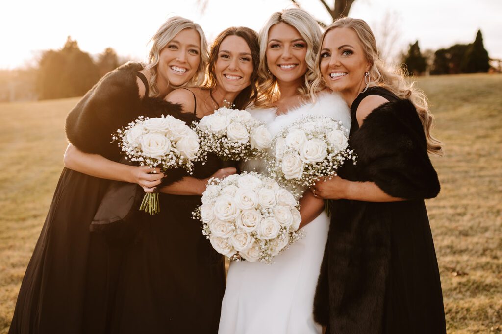Bridesmaids at Brackett's Crossing country club in Lakeville Minnesota