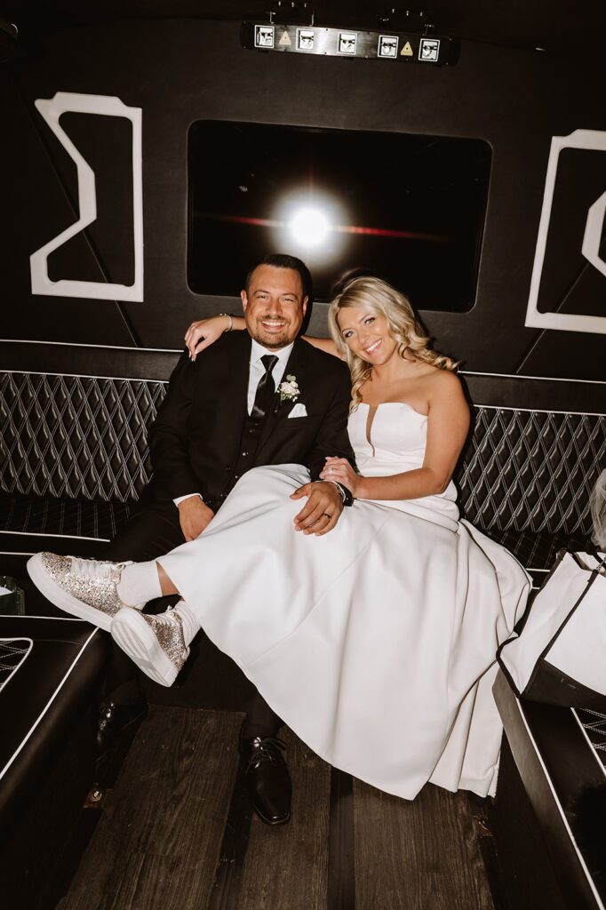 Bride and groom at Brackett's Crossing country club in Lakeville Minnesota