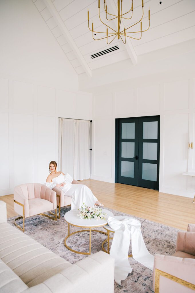 Getting ready space at White & Sable wedding venue in Ham Lake Minnesota