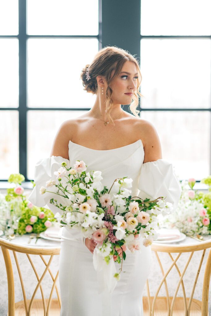 Florals at White & Sable wedding venue in Ham Lake Minnesota