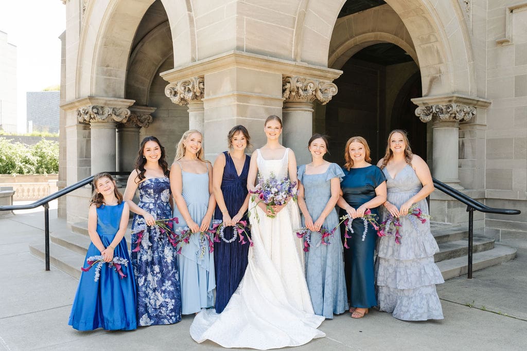 Bridal party at The American Swedish Institute in Minneapolis Minnesota