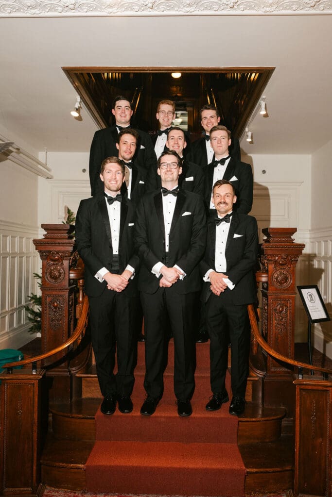 Groomsmen at The American Swedish Institute in Minneapolis Minnesota